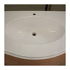 MOBILI 2G - Mobile bagno 3 cassetti bombato con lavello legno grezzo 108x55x82