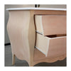 MOBILI 2G - Mobile bagno 3 cassetti bombato con lavello legno grezzo 108x55x82