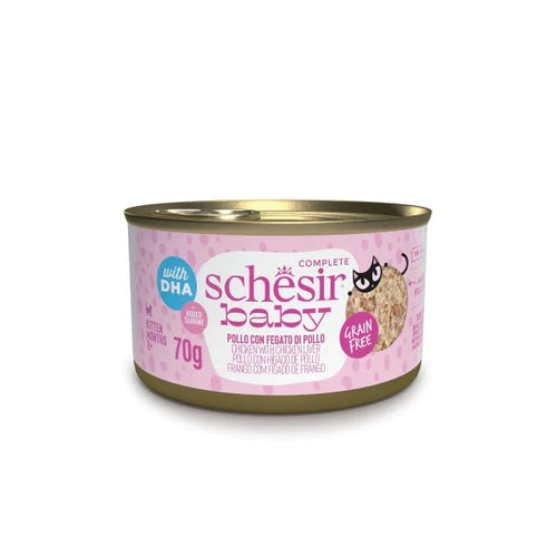 Schesir Baby Pollo con Fegato di Pollo Scatoletta per Gatti Cuccioli 70gr