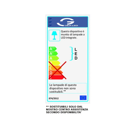 Applique esterno Gea Led RUHM LED IP65 GES971 lampada parete biemissione moderna