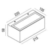 Applique esterno Gea Led RUHM LED IP65 GES971 lampada parete biemissione moderna