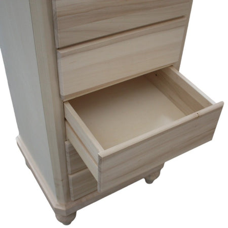 MOBILI 2G - CASSETTIERA IN LEGNO 8 CASSETTI GREZZO L.55 P.45 H.149 (707)