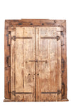 Biscottini Porta in legno massello e ferro da interno o da esterno vecchia e antica medievale con telaio scorrevole
