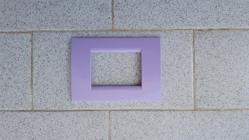 PLACCA LILLA IN ABS PER SCATOLE RETTANGOLARI SERIE SOFT 3/4/6 POSTI