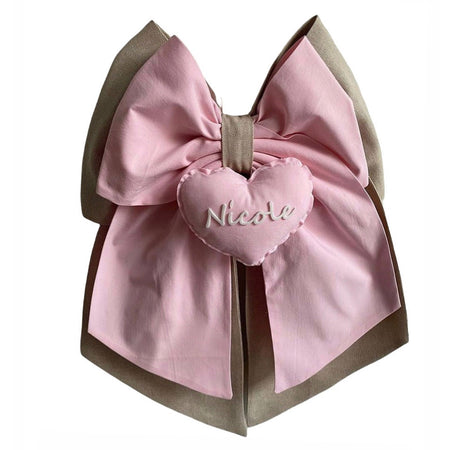 Fiocco nascita in cotone personalizzabile fatto a mano 35 x h 40 cm "Made in Italy"