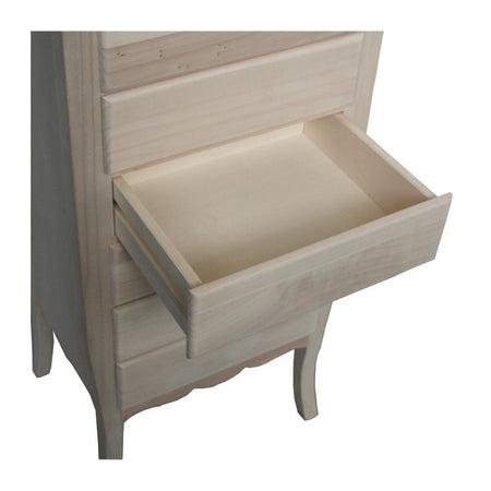 MOBILI 2G -  Cassettiera classica 7 cassetti legno grezzo 50x37x107 (3036)