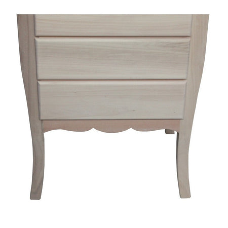 MOBILI 2G -  Cassettiera classica 7 cassetti legno grezzo 50x37x107 (3036)