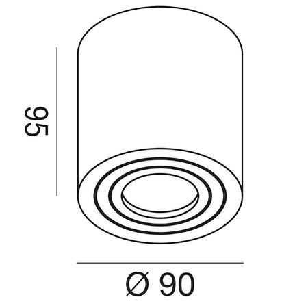 Plafoniera esterno Gea Led SULIS R GES1074 GU10 IP65 lampada soffitto