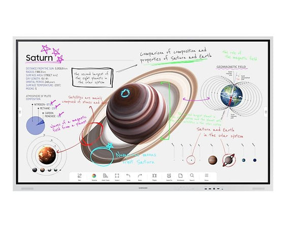 Samsung wm75b lavagna interattiva 190,5 cm (75\") 3840 x 2160 pixel touch screen grigio, bianco - LH75WMBWLGCXEN