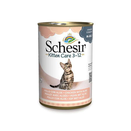 Schesir Kitten Pollo con Aloe Scatoletta per Gatti Cuccioli
