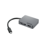 Lenovo 4X91A30366 replicatore di porte e docking station per laptop Cablato USB 2.0 Type-C Grigio (USB-C Travel Hub Gen 2 - 4X91A30366, USB 2.0 Type-C, - HDMI, RJ-45, USB Type-C, VGA, Grey, 4K Ultra