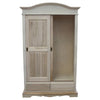 Armadio 2 ante scorrevoli legno shabby nero consumato 122X59X200