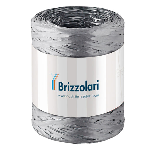 Rafia Sintetica 6802 5Mmx200Mt Colore Argento 44 Brizzolari