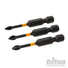 Punte da impatto a taglio per cacciavite avvitatori elettrici trapani 3pz Triton Triton