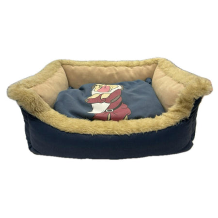 Cuccia imbottita rettangolare per cani con stampa Brontolo