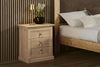 MOBILI 2G -  Comodino classico 3 cassetti legno massello abete grezzo 55x39x64 (3359)