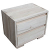 MOBILI 2G -  Comodino 2 cassetti legno massello grezzo 55x38x46 (3214)