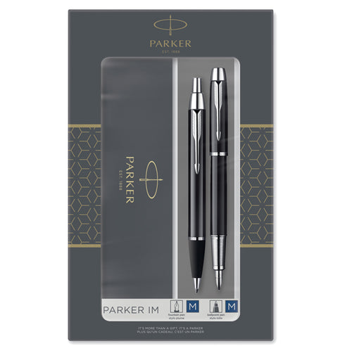 Gift Set Sfera M + Stilografica M Im Black Ct Parker