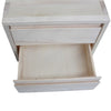 MOBILI 2G -  Comodino 2 cassetti legno massello grezzo 55x38x46 (3214)