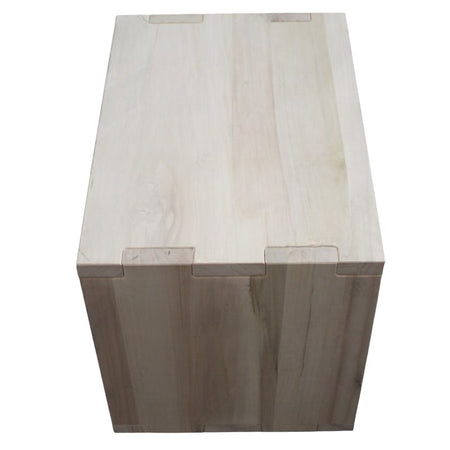 MOBILI 2G -  Comodino 2 cassetti legno massello grezzo 55x38x46 (3214)