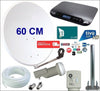 Kit satellitare da 60 CM per ricezione canali Tivùsat con decoder XORO HRS 8830 ed LNB Single con Sat Finder e Bussola integrati