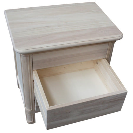 MOBILI 2G -  Comodino classico 3 cassetti legno grezzo 59x42x61 (3201)