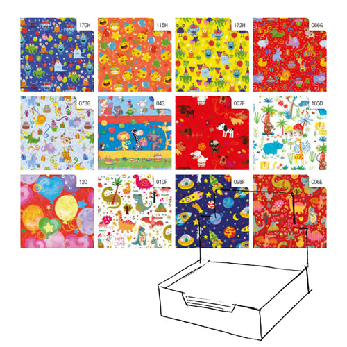 Scatola 100Fg Carta Regalo Raso Bambini 70X100Cm Rex Sadoch