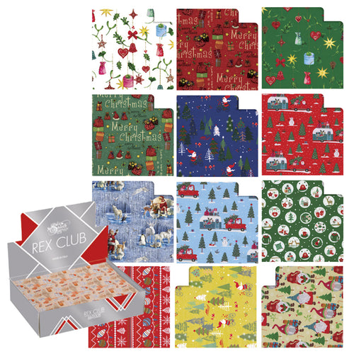 Scatola 100Fg Carta Regalo Raso Country Natale 70X100Cm Rex Sadoch-Stagionale