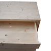 MOBILI 2G -  Cassettiera classica 4 cassetti legno massello abete grezzo 120x55x80 (3303)