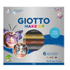 Set 6 Matite Cosmetiche Make Up Colori Metal Mina Da D 6,5Mm Giotto