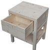 MOBILI 2G -  Comodino 1 cassetto 1 ripiano legno massello abete grezzo 45x38x60 (3304)