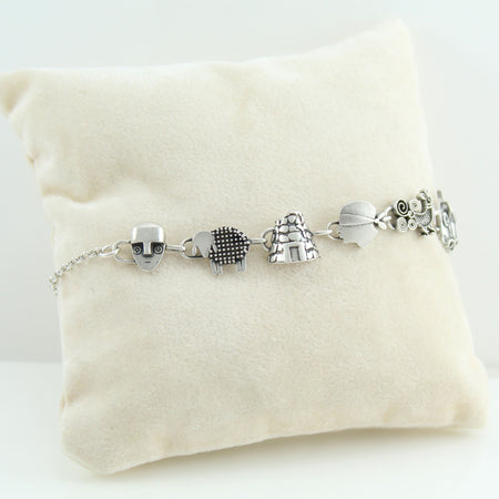 Bracciale donna con simboli sardegna dea madre pavoncella moro nuraghe