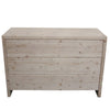 MOBILI 2G -  Cassettiera classica 3 cassetti legno massello abete grezzo 120x50x80 (3317)