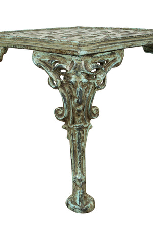 Biscottini Biscottini Tavolino Fumo Ghisa 50x42 Design Anticato Robusto Interno Esterno