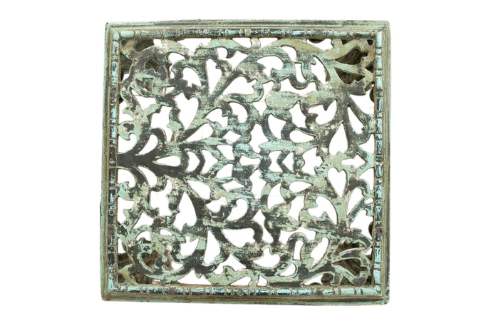 Biscottini Biscottini Tavolino Fumo Ghisa 50x42 Design Anticato Robusto Interno Esterno