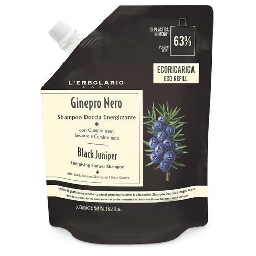 Ecoricarica Shampoo Doccia Energizzante Ginepro Nero