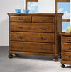 MOBILI 2G -  Cassettiera classica 5 cassetti legno grezzo 116x51x101 (452)