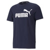 PUMA Logo Ess Tee Maglietta, Peacoat, Uomo