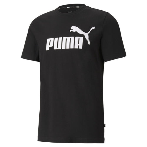 PUMA Logo Ess Tee Maglietta, Puma Black,  Uomo