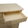 MOBILI 2G -  Cassettiera classica 5 cassetti legno massello di abete grezzo 118x52x99 (306)