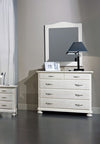 MOBILI 2G -  Cassettiera classica 5 cassetti legno massello di abete grezzo 118x52x99 (306)
