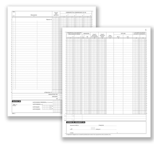 Registro Corrispettivi 16Pag. Num.31X24,5Cm Du1386N0000 Data Uffcio