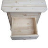 MOBILI 2G -  Comodino classico 3 cassetti legno massello abete grezzo 50x38x65 (307)