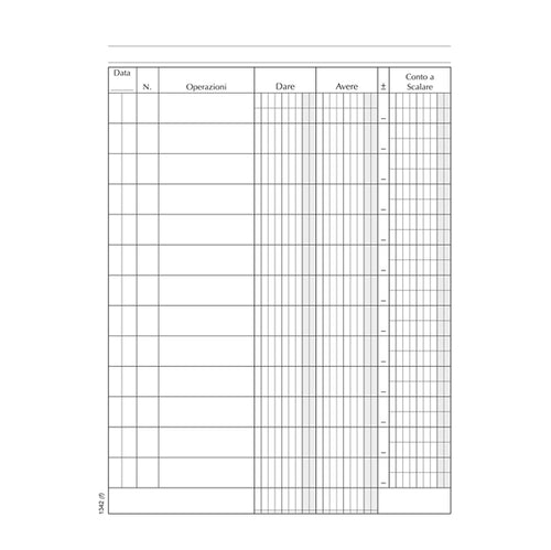 Registro Conto Corrente Banca 96Pag. 21X15,5Cm Du134200000 Data Ufficio
