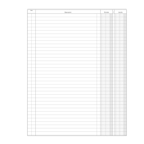 Registro Entrate-Uscite 100Pag. 31X24,5Cm Du135800000 Data Ufficio
