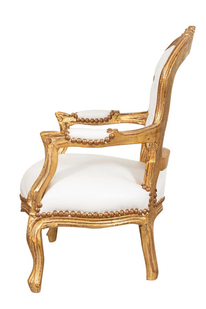 Biscottini POLTRONA DA BAMBINO STILE FRANCESE LUIGI XVI IN LEGNO MASSELLO DI FAGGIO