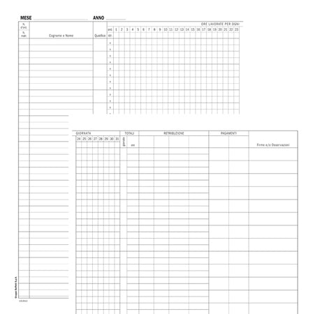 Registro Presenze Mensili 48Pag. 31X24,5Cm Du131301200 Du