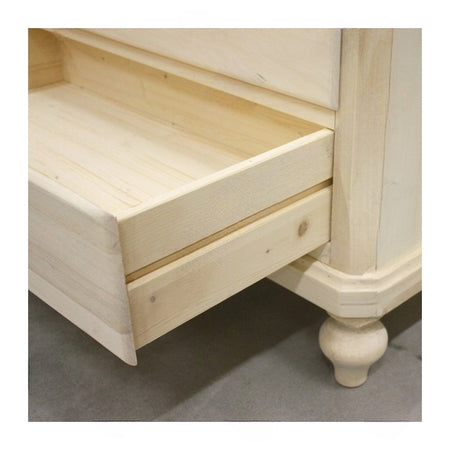 MOBILI 2G -  Cassettiera classica 6 cassetti legno grezzo 90x45x88 (708)