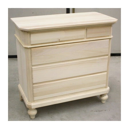 MOBILI 2G -  Cassettiera classica 6 cassetti legno grezzo 90x45x88 (708)