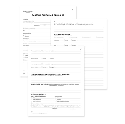Registro Cartella Sanitaria/Di Rischio 34Pag. Num. 31X24,5Cm Du131910000 Du